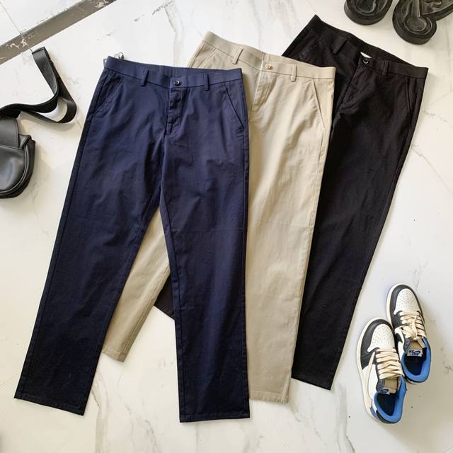 Lacoste French Crocodile Summer Men's Business Casual Pants Simple Commuter Comf