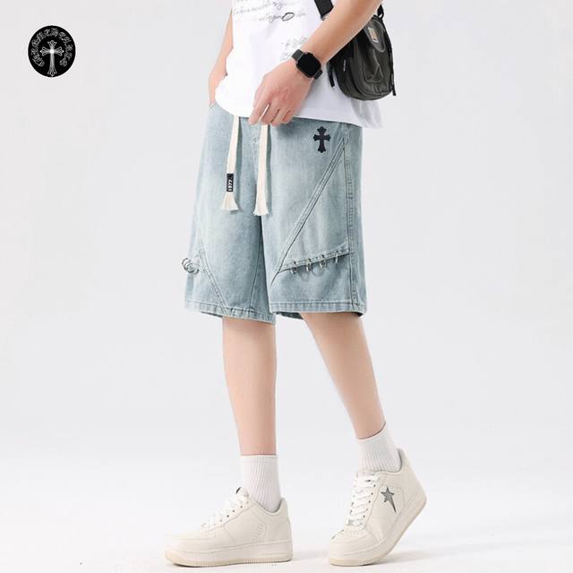 Chrome Hearts summer thin washed denim pants for men and women. Made of high-qua