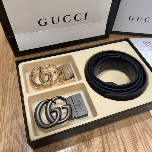 New arrival~Great value gift box set~High quality, Gucci men's double-headed dou