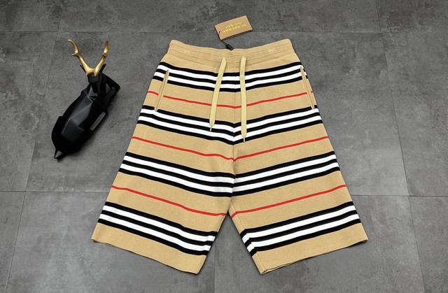 New shorts are available: 25Ss new summer product. The Burberry knitted striped