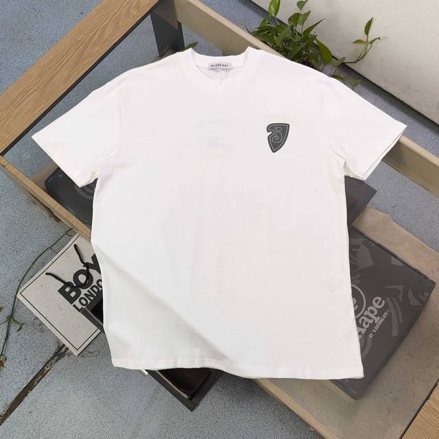high version 2025 new Burberry shield horse pattern Logo print casual couple rou