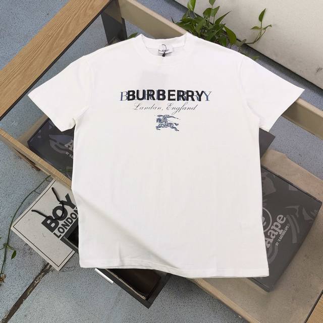High version 2025 new Burberry War Horse overlapping letter pattern Logo print c