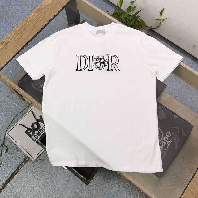 high version 2025 new Diorstone Island Dior joint Stone Island embroidered lette
