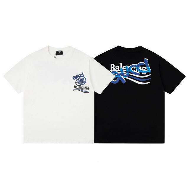 Balenciaga Cola co-branded Gucci Ss new round-neck graffiti short-sleeved shirt,