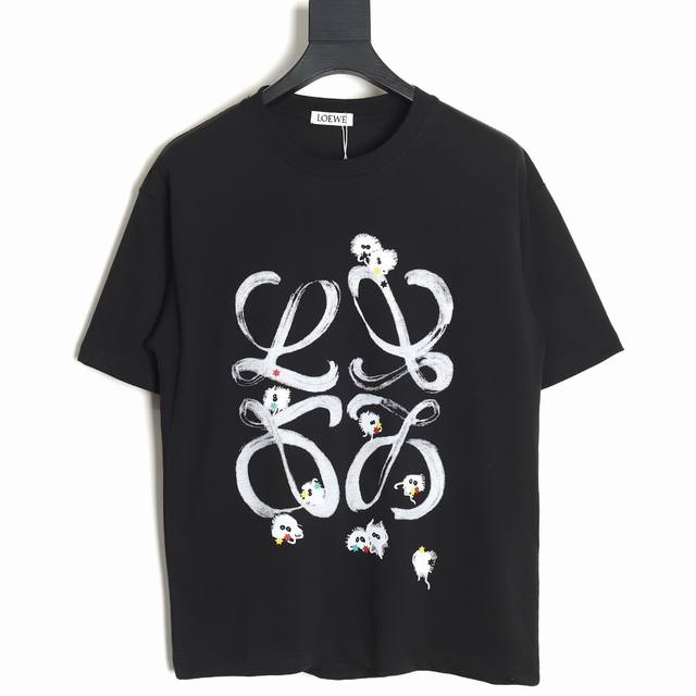 Loewe Spirited Away series briquettes printed couple round neck short-sleeved T-