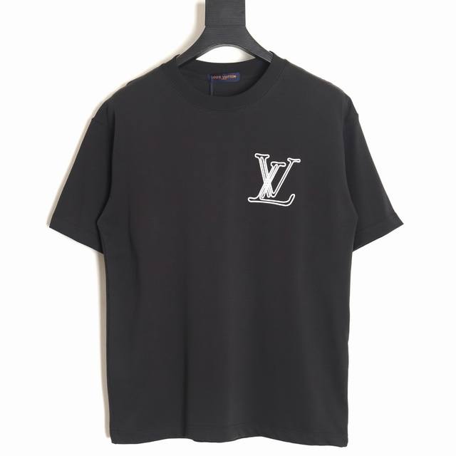 Louis Vuitton Lv Louis Vuitton line print couple round neck short-sleeved T-shir