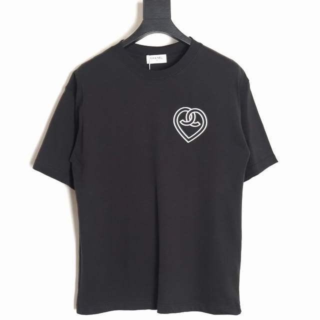 Chanel Love Print Couple Round Neck Short Sleeve T-shirt - Top Version T067 Same