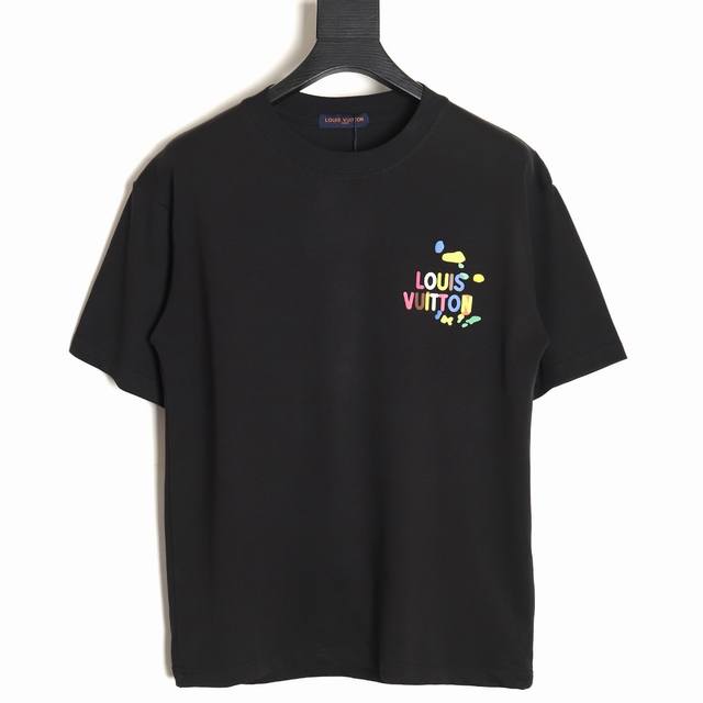 Louis Vuitton Lv Louis Vuitton colorful letter print couple round neck short-sle