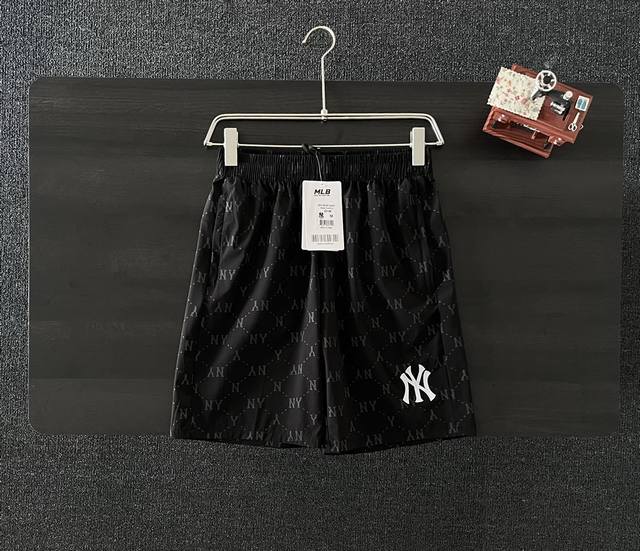 Original quality Mlb Ny full-print three-dimensional embroidered shorts, Behring