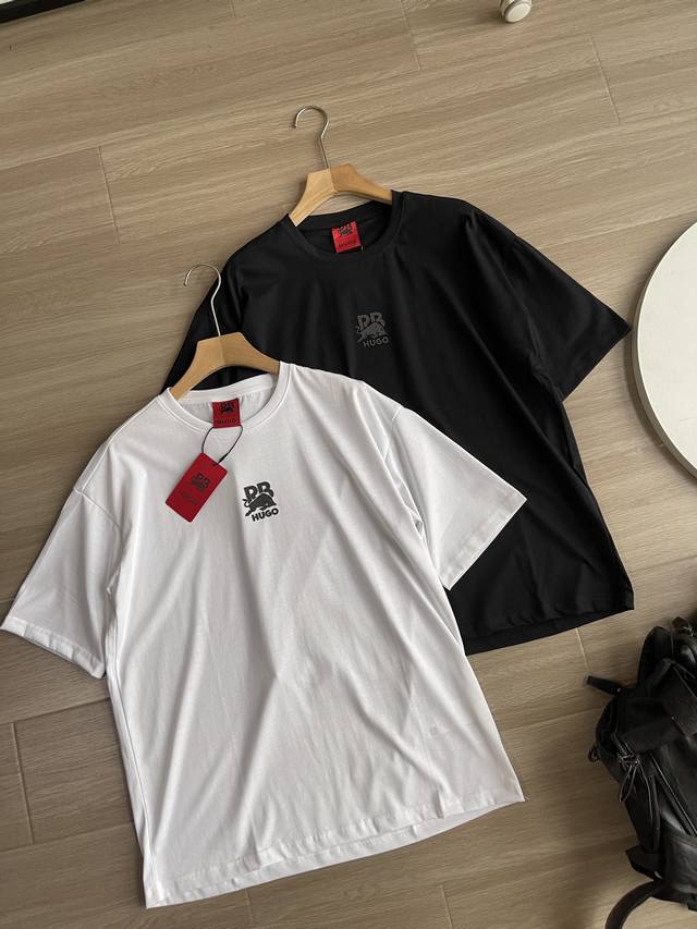 Hugo X Rb co-branded men's 2025 summer new cotton jersey T-shirt! ! Product info