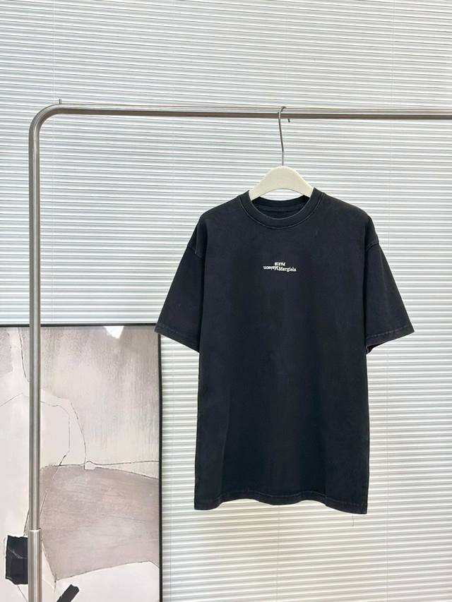 Maison Margiela Mm6 summer washed and distressed inverted letter short-sleeved T