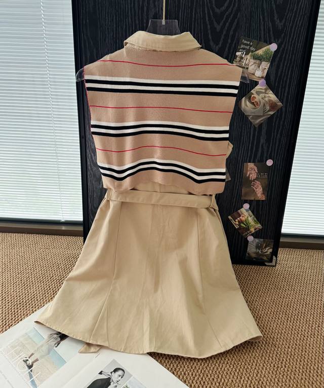 Product name: Ralph Laure* Ralph pony tie shawl vest dress Size: ML Color: Khaki