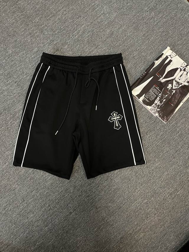Chrome Hearts 2025 new cross patch embroidered shorts original fabric high versi