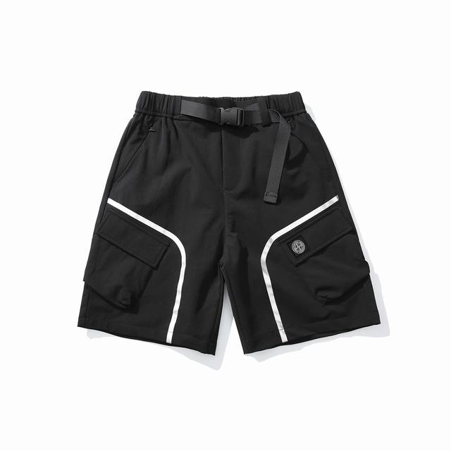 Stone Island square logo outdoor casual shorts Customized main logo and auxiliar