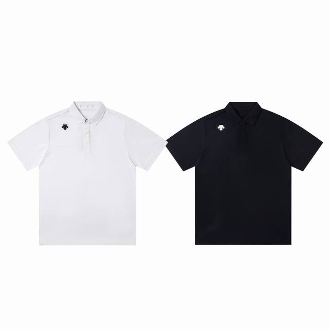 Descente classic shoulder logo print sports casual quick-drying lapel men's Polo