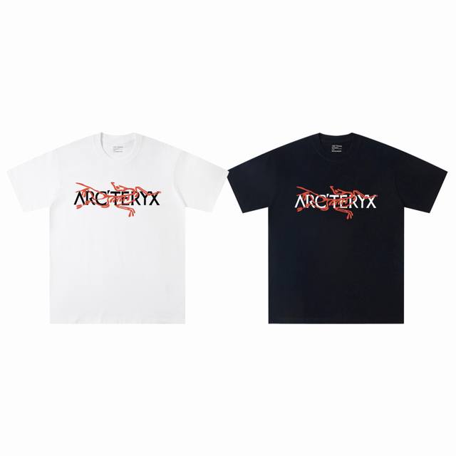 Arc'teryx 25Ss latest red skeleton letter Logo print casual couple short-sleeved