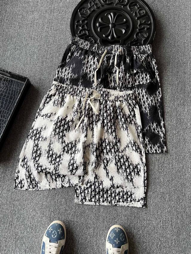 New shorts from the counter! Popular item! Dior's new ink jacquard seersucker sh