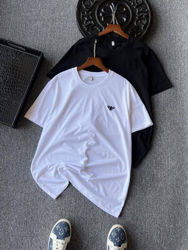 Top 80 count jade silk! Popular item! Prada's new jade silk short-sleeved T-shir