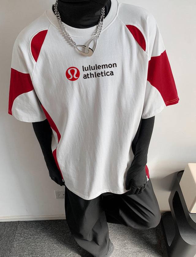 New Lululemon Lulu Raglan Contrast Color Splicing Ins Neckline Ribbed Knit Coupl