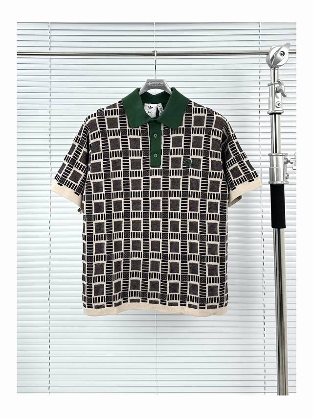 Adidas Brain Dead Knitted Polo Shirt S-Xl Adidas Originals x Brain Dead Trefoil
