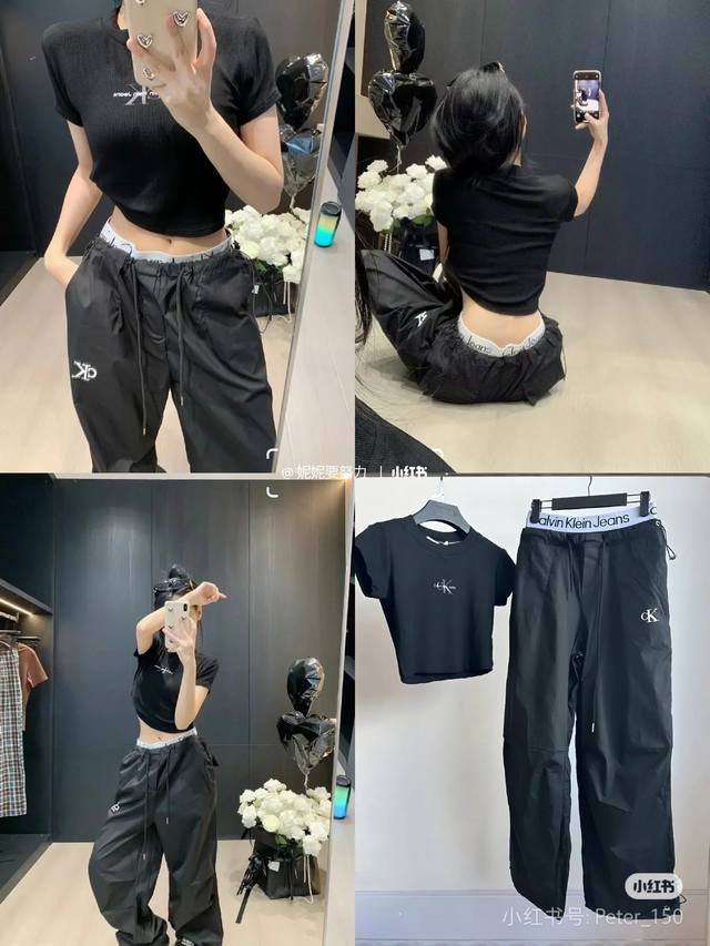 Ck paratrooper overalls double waist casual wide-leg pants Another pair of god p