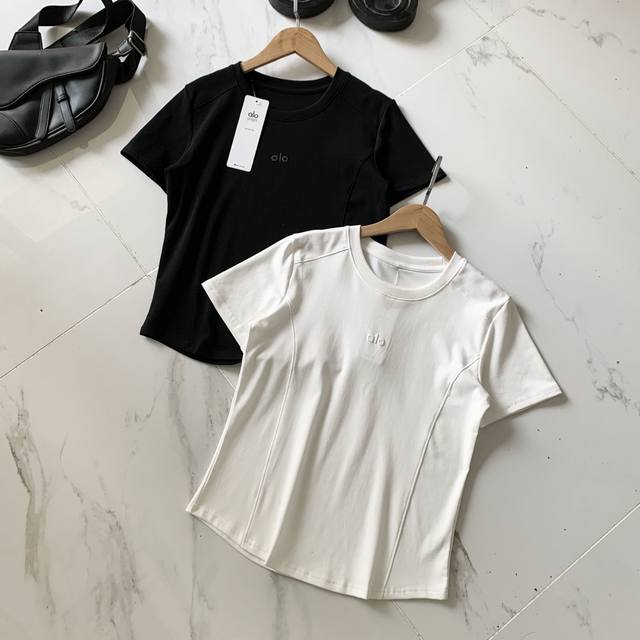 Alo Yoga Alo chest simple printed letter short sleeves Are you still worried abo
