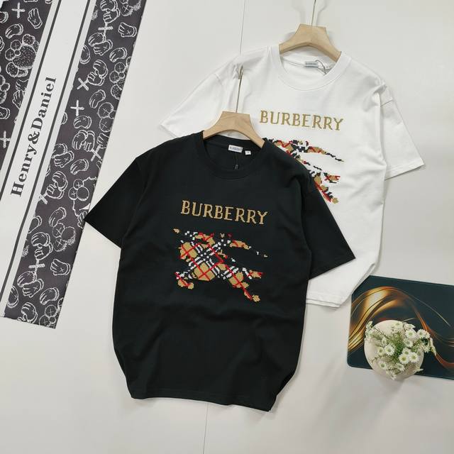 Size S-Xl High-end customized Burberry short-sleeved T-shirt 2025 summer new cla