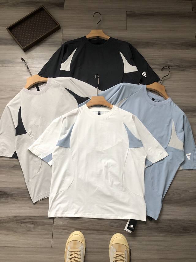 Adidas Fos series logo offset printing men's and women's sports moisture-absorbi