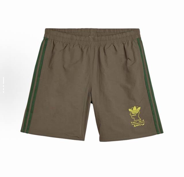 Adidas Originals x Brain Dead joint casual shorts, unisex Classic three-bar desi