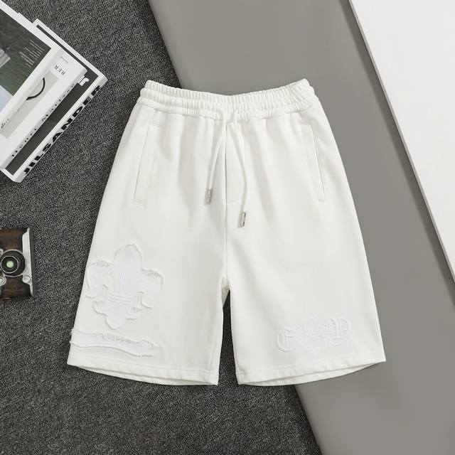 New top replica version Ch*Ome Hearte 2025Ss new shorts, cloth patch cross embro