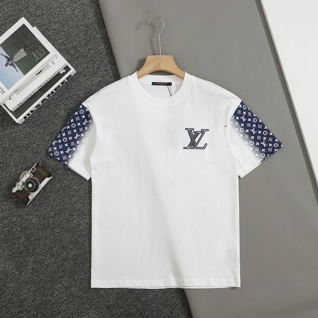 New top replica version Louis Vuitton Lv 25Ss early spring new short-sleeved con