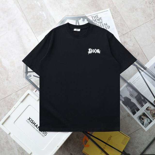 New pure original top replica Dior Dior new printed casual round neck short-slee