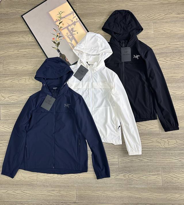 Men's Arc'teryx Tricolor Embroidered Small Logo Skin Clothes Sun Protection Jack