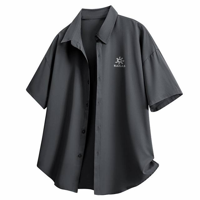 New high quality casual ice silk short-sleeved shirt from Kailashi 25Ss! The shi