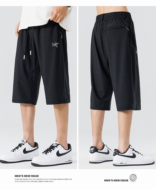 Arc'teryx 25Ss new high-quality ice silk cropped pants! Pants with loose fit and