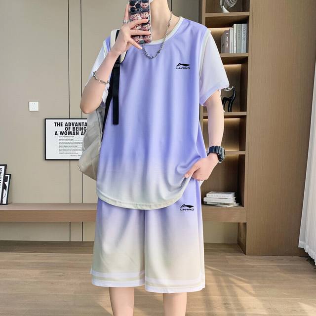 Li Ning 25Ss new high-quality ice silk quick-drying sports shorts short-sleeved