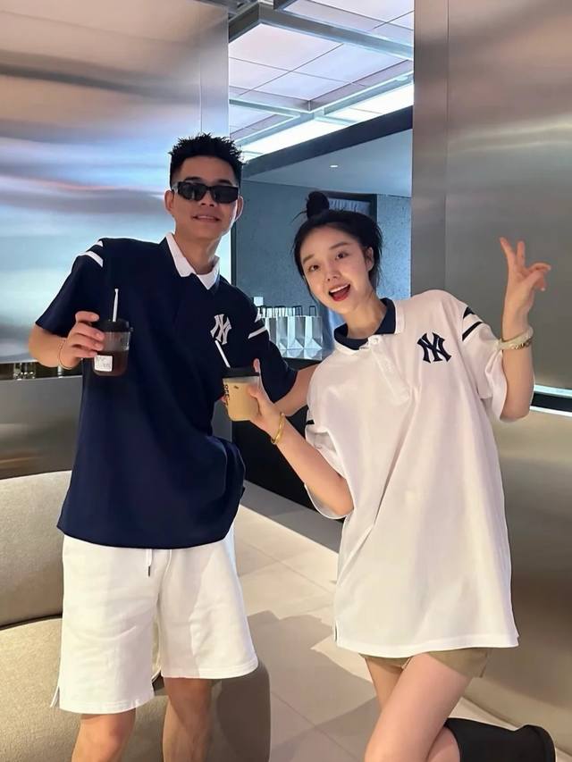 Mlb Yankees official male and female couple Zhang Linghe same style college styl