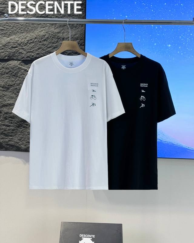 Detailed picture Descente summer round neck knitted short-sleeved T-shirt ceilin