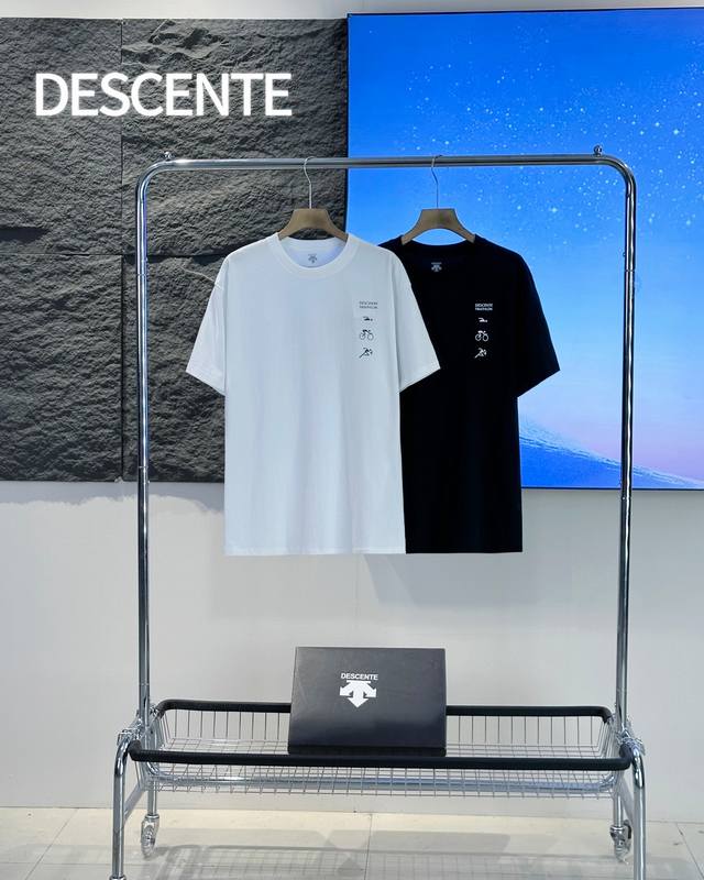 Descente summer round neck knitted short-sleeved T-shirt ceiling level official