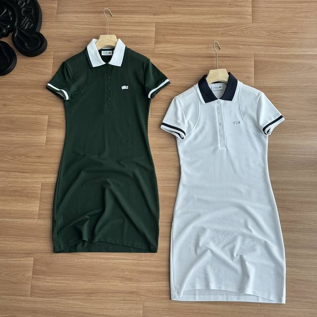 1678993FFF! Lacoste French Crocodile Women's Summer Leisure Ribbed Cotton Short-