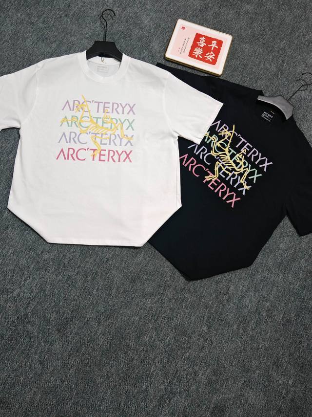 9647 Arc'teryx personalized letter logo casual sports short-sleeved T-shirt - Th
