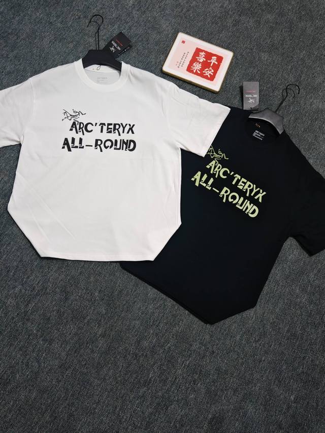 9657 Arc'teryx personalized letter logo casual sports short-sleeved T-shirt - Th