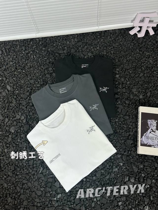 Arc'Teryx 24Ss Summer Casual Simple Embroidered Logo Round Neck Short Sleeve T-s