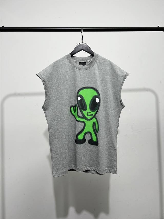 High version, very good quality! Balenciaga alien print dissolving smiley face v