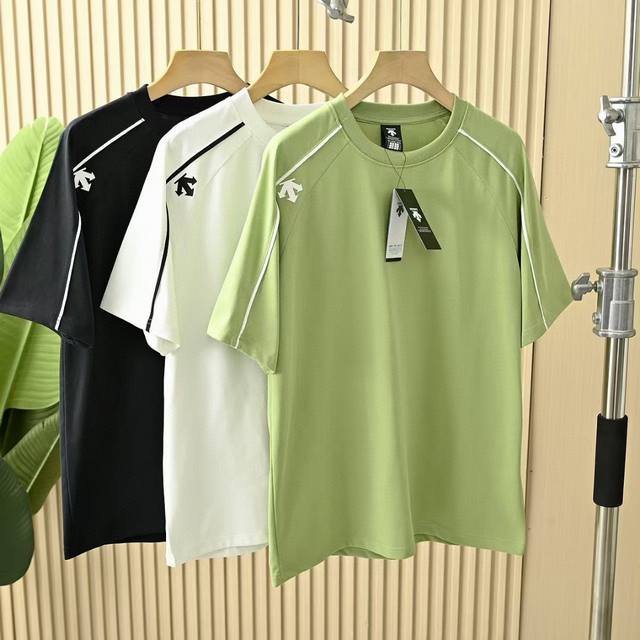 New men's and women's couple styles Descente 2025 summer cotton T-shirt short sl