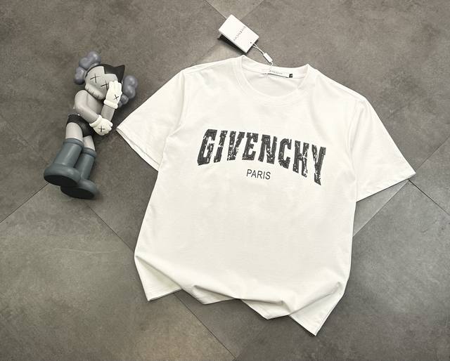 Fashion brand Givenchy cracked direct-injection printing process couple short-sl