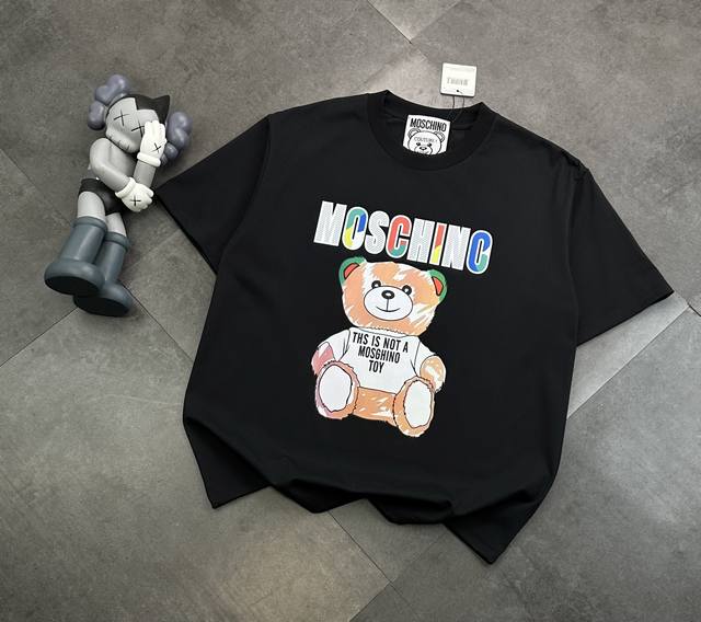 Fashion brand Moschino Moschino Bear short-sleeved T-shirt is loose, and the upp