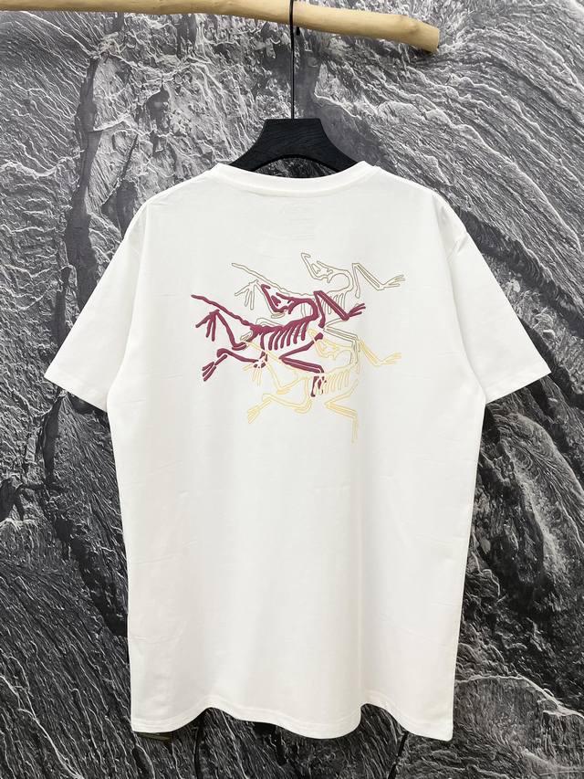 Top version Arc'teryx tricolor embossed logo foam printed short sleeves The smal