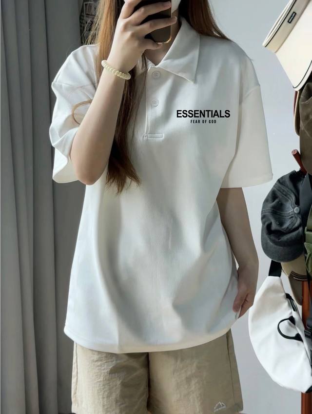 Fear Of God Fog Essentials Fog Eighth Season Polo Shirt Short Sleeve T-shirt Sel