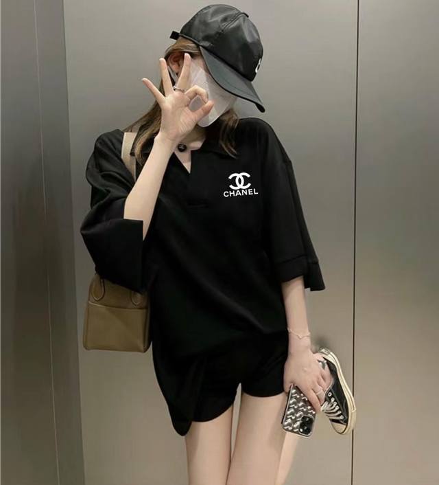 Chanel classic small logo Polo shirt short-sleeved T-shirt Select high-quality m